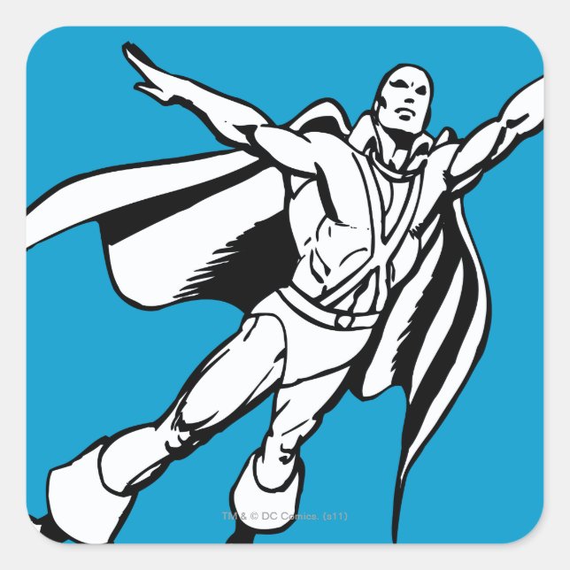 Martian Manhunter Soars 3 Square Sticker (Front)