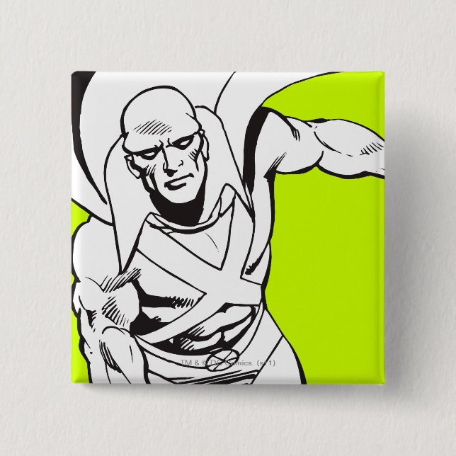 Martian Manhunter Soars 5 Pinback Button (Front)