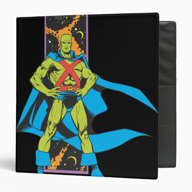 Martian Manhunter & Space Backdrop 3 Ring Binder (Front/Inside)