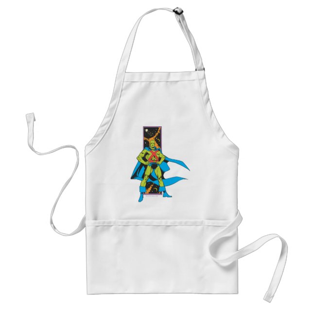 Martian Manhunter & Space Backdrop Adult Apron (Front)