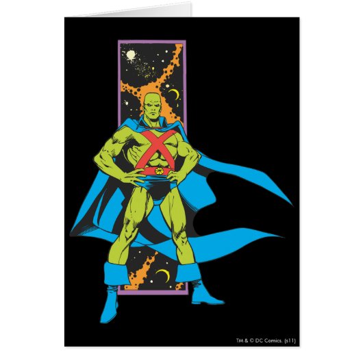 Martian Manhunter & Space Backdrop Cards (Front)