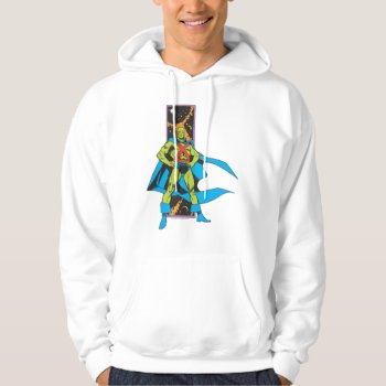 Martian Manhunter & Space Backdrop Hoodie by justiceleague at Zazzle