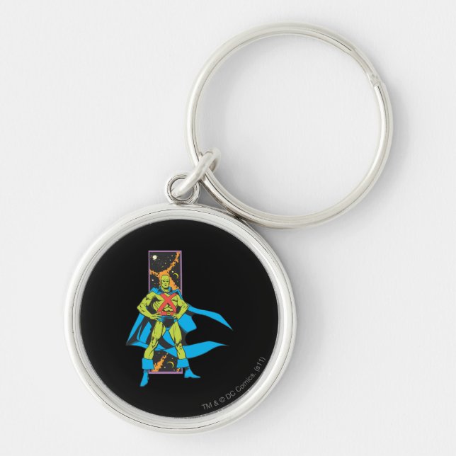Martian Manhunter & Space Backdrop Keychain (Front)
