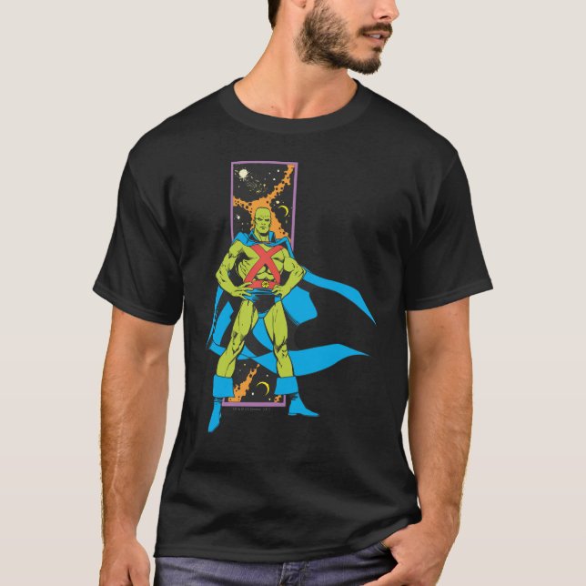 Martian Manhunter & Space Backdrop T-Shirt (Front)