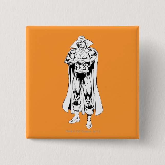 Martian Manhunter Standing Outline Button (Front)
