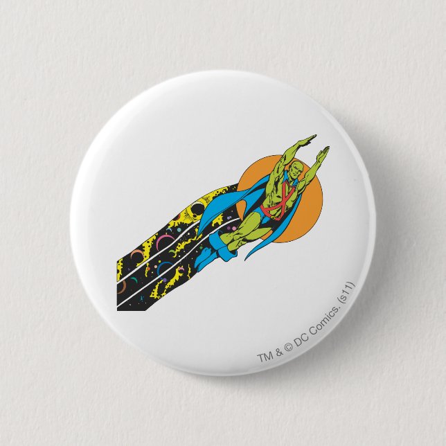 Martian Manhunter Takes Flight Pinback Button (Front)