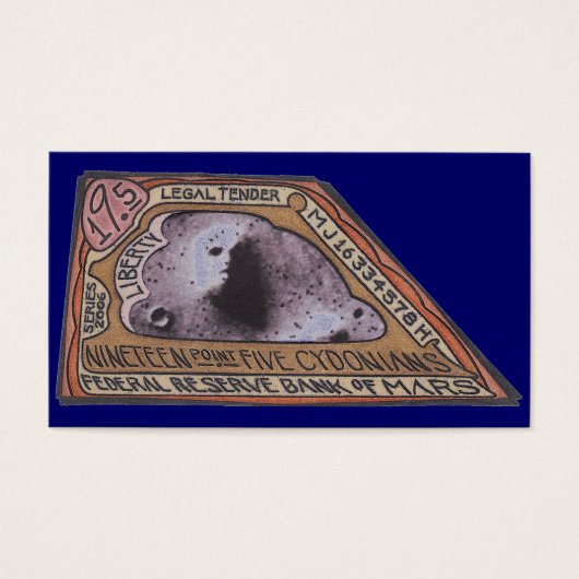 Martian $ Nineteen Point Five CYDONIANS Note (Front)