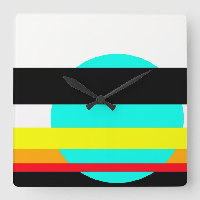 Martian sunset square wall clock (Front)