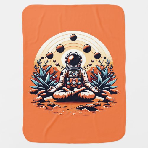 Martian Zen Astronauts Tranquility Baby Blanket