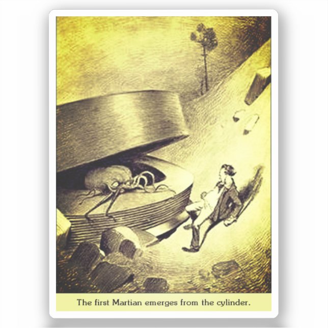 Martians Emerging - War of the Worlds Sticker (Front)