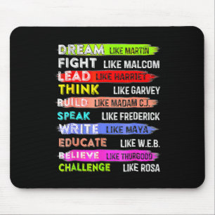 Martin Black History Month Black Afro African Mouse Pad