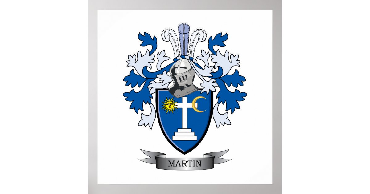 Martin Coat of Arms Poster  Zazzle