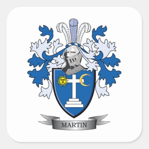 Martin Coat of Arms Square Sticker