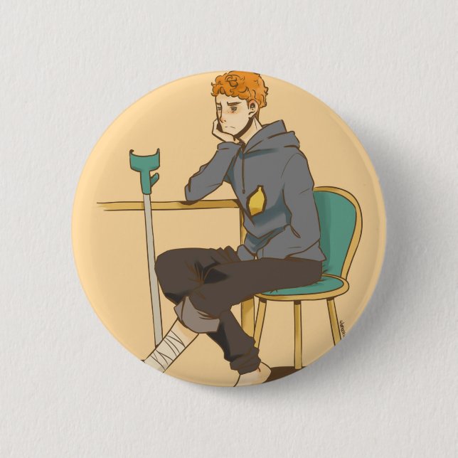 Martin Crieff twisted his ankle Button (Front)