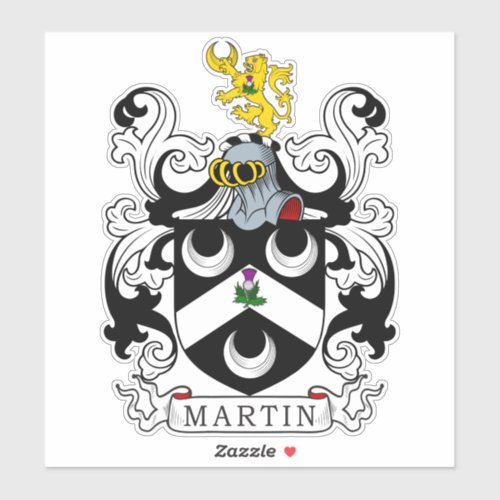 Martin Family Crest Sticker