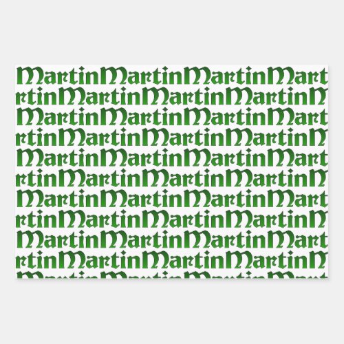 Martin Family Reunion Decorative Wrapping Ireland Wrapping Paper Sheets