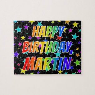 "MARTIN" First Name, Fun "HAPPY BIRTHDAY" Jigsaw Puzzle