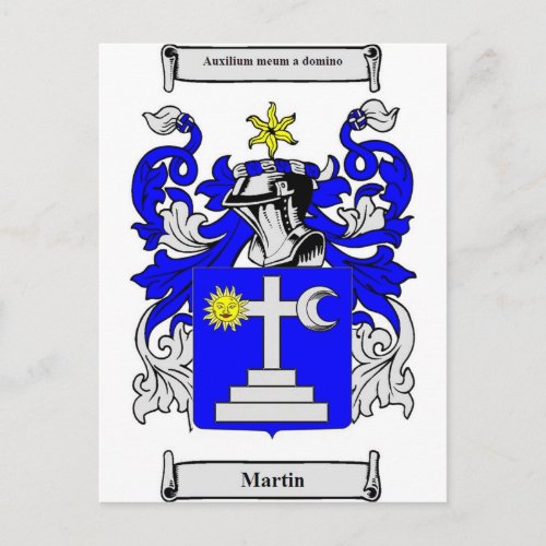 Martin Ireland Coat of Arms Postcard