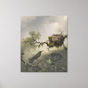 MARTIN J. HEADE White-vented Violet-ear (1863-64) Canvas Print
