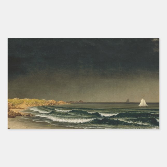Martin Johnson Heade - Approaching Storm Rectangular Sticker (Front)