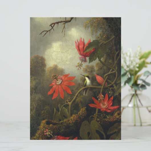 Martin Johnson Heade - Hummingbird And Passion (Standing Front)