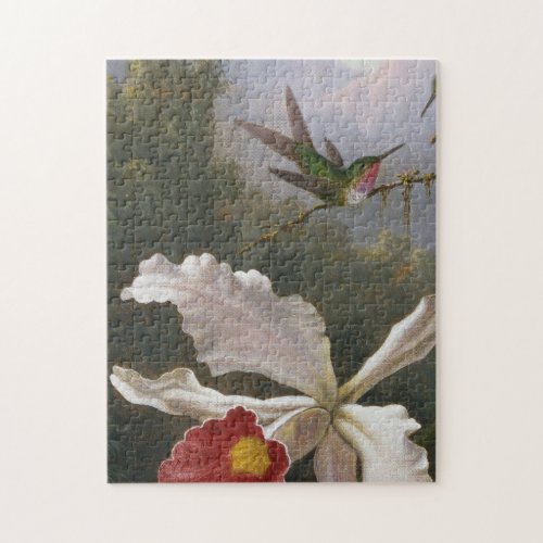 Martin Johnson Heade _ Hummingbirds Above A White Jigsaw Puzzle