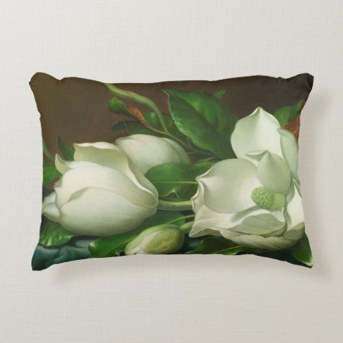 Martin Johnson Heade _ Magnolias Accent Pillow