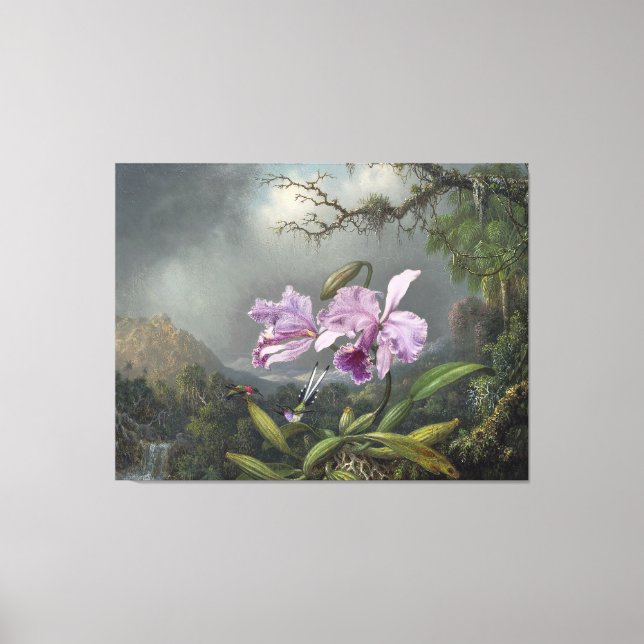 MARTIN JOHNSON HEADE - Study of an Orchid - 1872 - Canvas Print (Front)