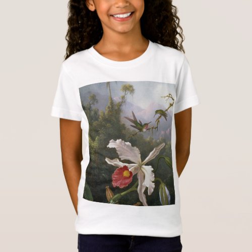 Martin Johnson Heade _ Two Hummingbirds T_Shirt