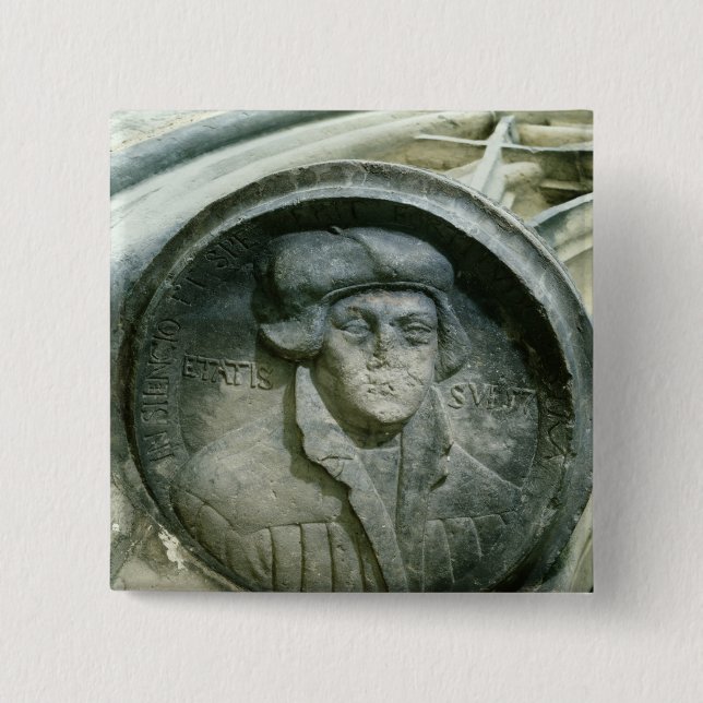 Martin Luther aged 57 with the Luther's Rose Pinback Button (Front)