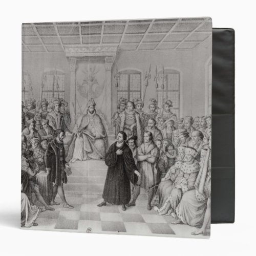 Martin Luther in front of Charles V 3 Ring Binder