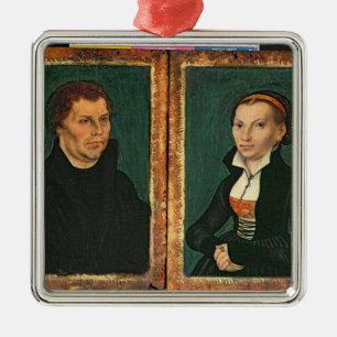 Martin Luther, Katharina von Bora, c.1526 Metal Ornament