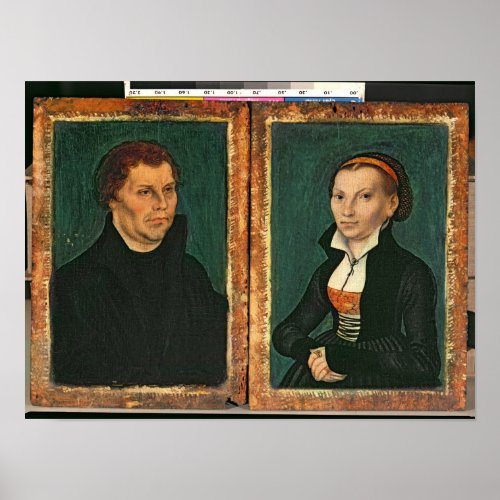 Martin Luther Katharina von Bora c1526 Poster