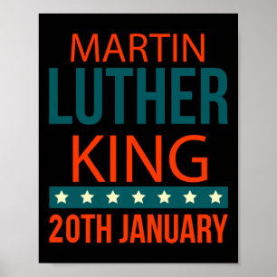 Martin Luther King 20th January Sticker Poster