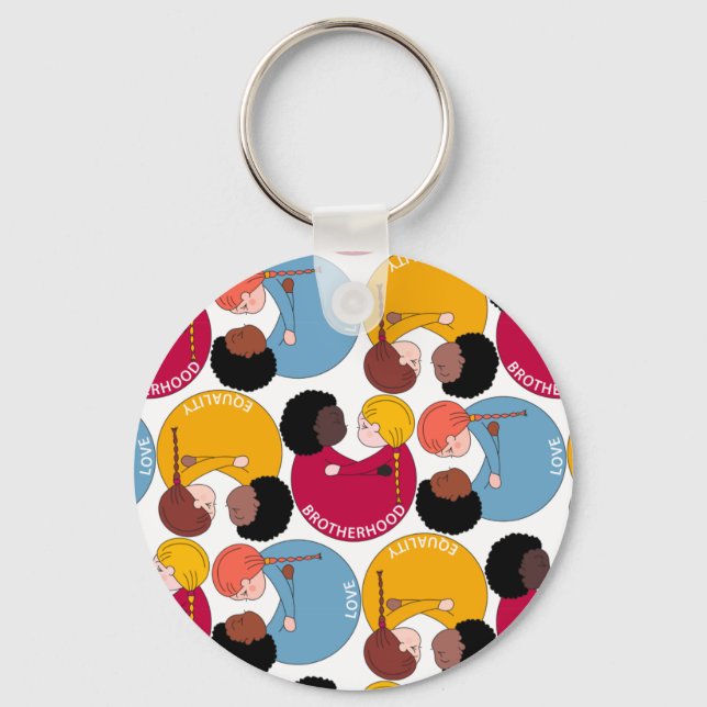 Martin Luther King day, fraternity and equality Keychain (Front)