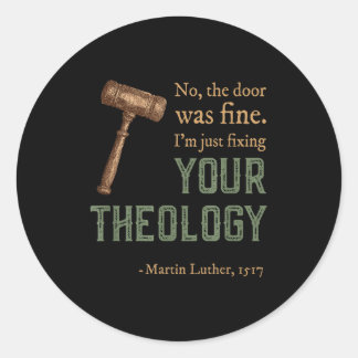 Martin Luther Reformed Christian Reformation Day Classic Round Sticker