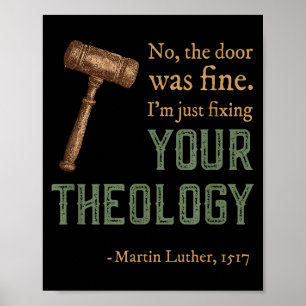 Martin Luther Reformed Christian Reformation Day Poster