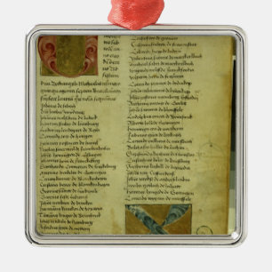 Martin Luther's enrolment sheet Metal Ornament