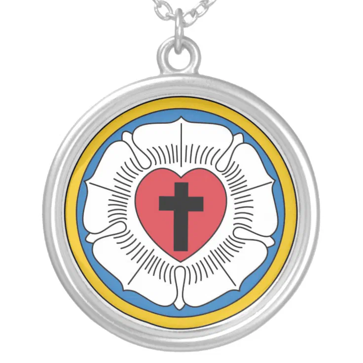Martin Luther's Seal Silver Plated Necklace | Zazzle