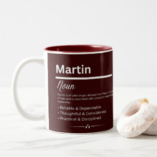 Martin Personalized Name Two-Tone Coffee Mug