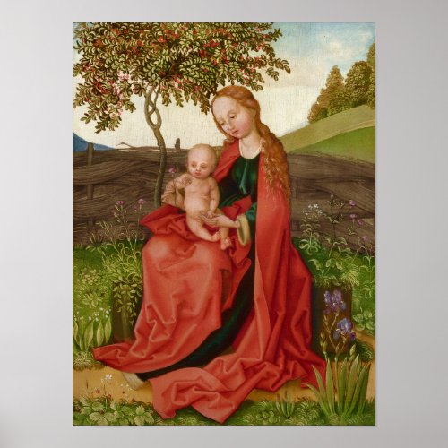 Martin Schongauer CC0945 Virgin and child garden Poster