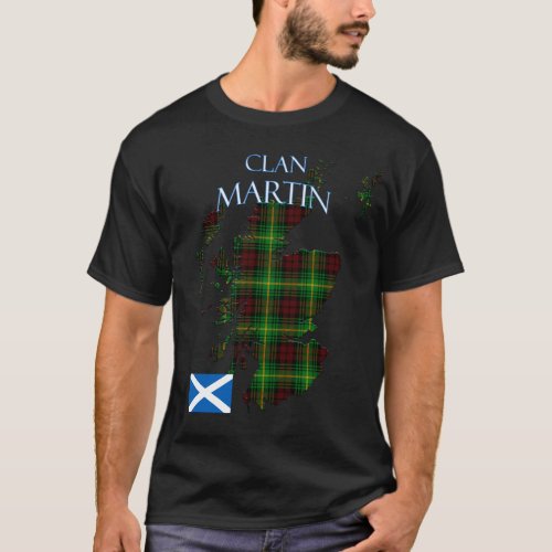 Martin Scottish Clan Tartan Scotland T_Shirt