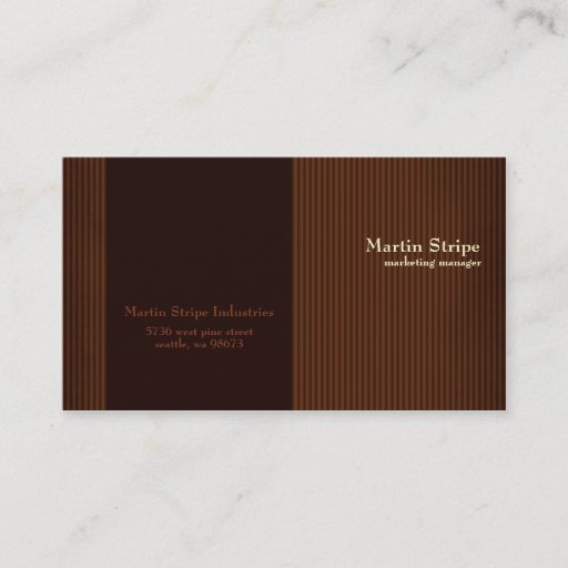 Customizable Martin Stripe Business Cards