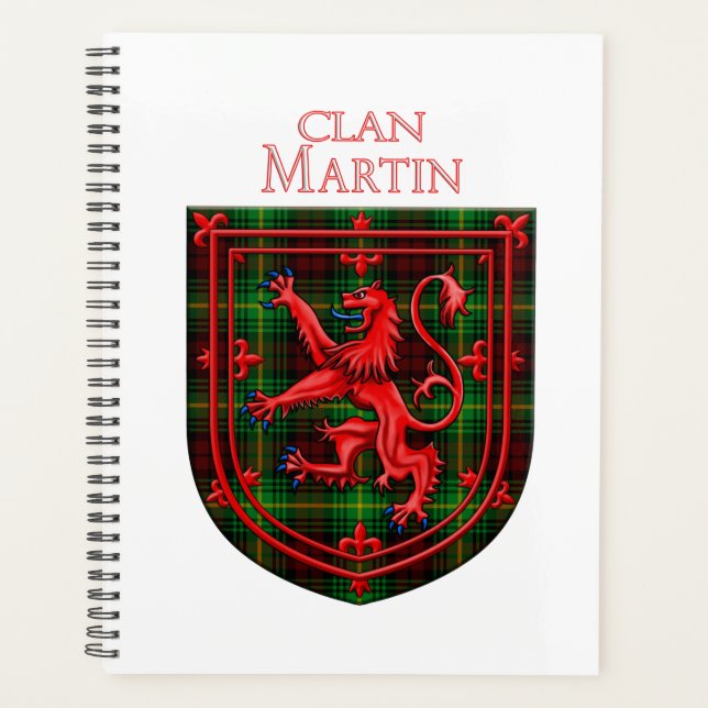 Martin Tartan Scottish Plaid Lion Rampant Planner (Front)