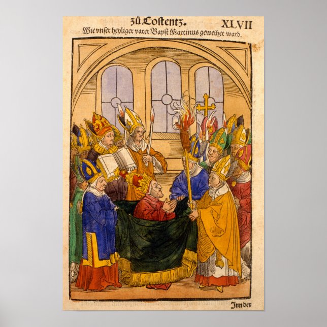 Martin V is installed as Pope Poster (Front)