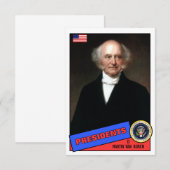 Martin Van Buren Baseball Card (Front/Back)