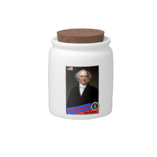 Martin Van Buren Baseball Card Candy Jar