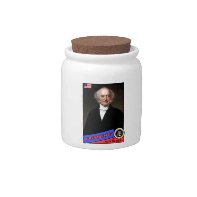 Martin Van Buren Baseball Card Candy Jar (Front)