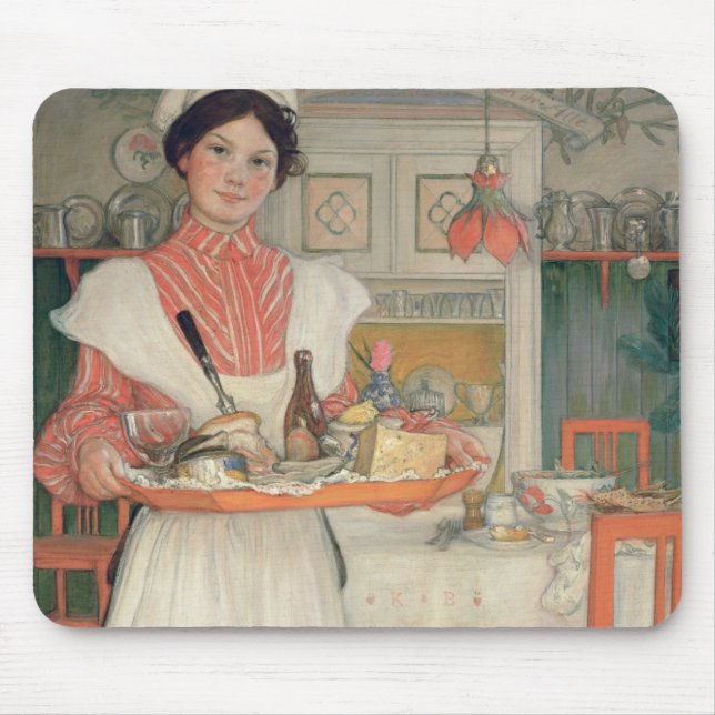 Martina Carrying Breakfast on a Tray, 1904 Mouse Pad (Front)