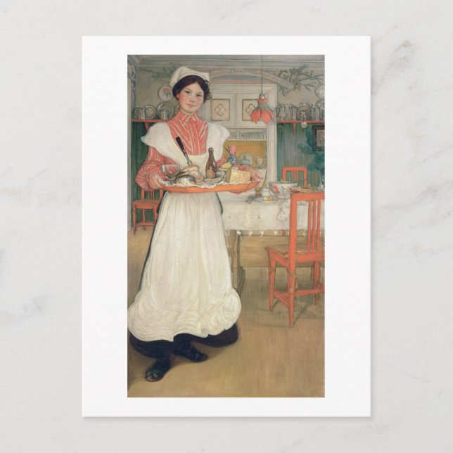 Martina Carrying Breakfast on a Tray, 1904 Postcard (Front)